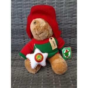 Vintage 1995 Sears 16" Paddington Bear Plush w/ Christmas Ornament
